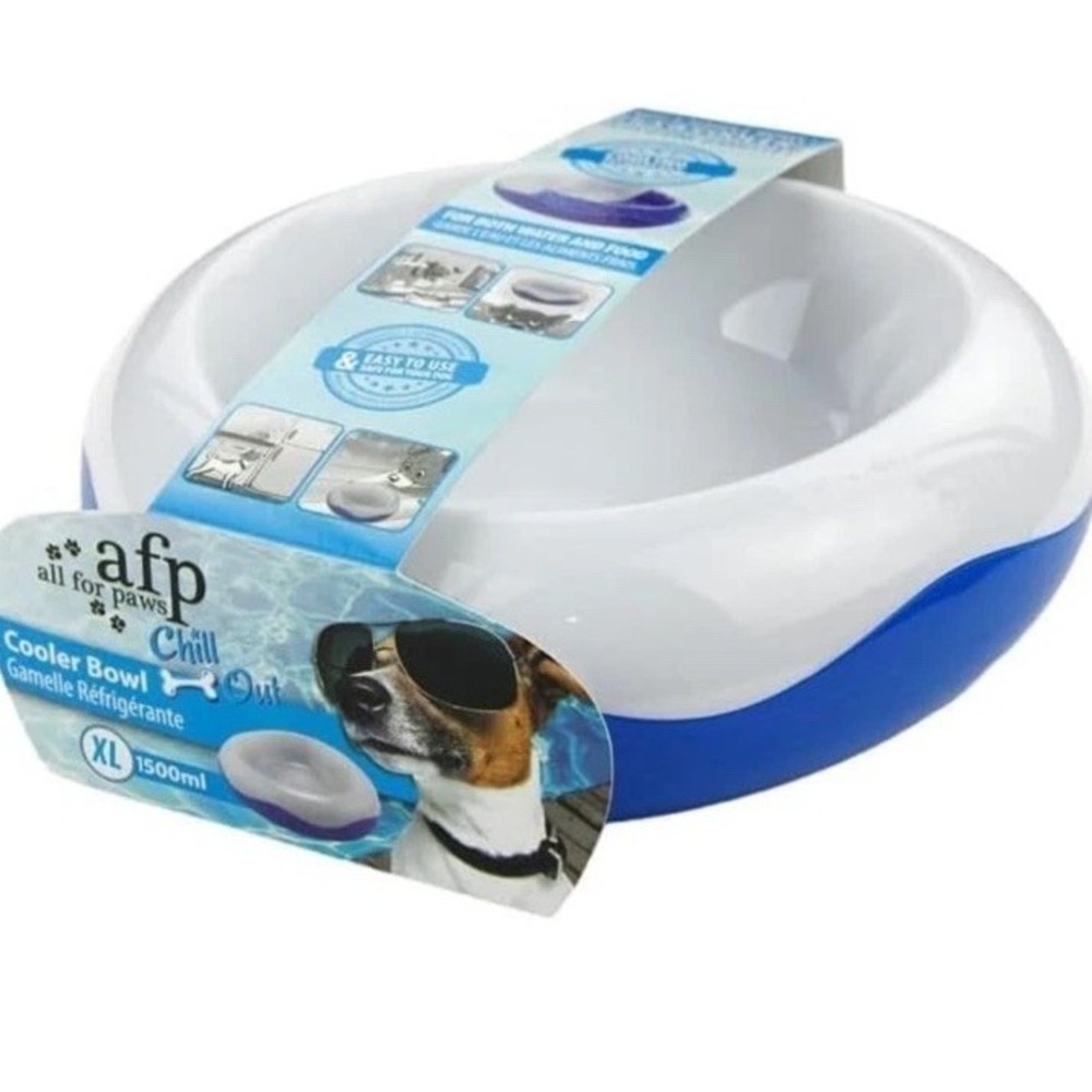 All For Paws Dog Bowl Chill Out Cooler Dish Medium 350 ML‎ for Pet Food or Water
